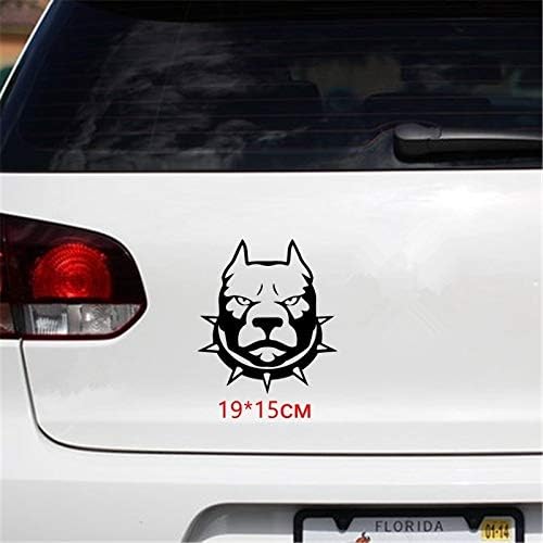 車のデカール ピットブル面白い車のステッカービニールフロントガラスデカールステッカーカーアクセサリー19x15cm Color White B087zxk4j4 781円
