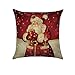 Dofilachy 6pcs Christmas Father Sonwflake Throw Pillow Cover Home Sofa Cushion Case Protectors 18x18 inches Without Core