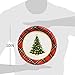 Gatherfun Christmas Party Supplies Christmas Tree Red Plaid Disposable Paper Dinner Plates Dessert Plates and Napkins for Merry Christmas Party, Serve 50