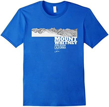 Mens JCombs: Mount Whitney, Sierra Nevada, California T-Shirt Large Royal Blue