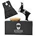 Beard Grooming Kit - Beard Apron - Beard Shaping Tool - Boar Bristle Beard Brush In Gift Box - Strong Suction Cups - Adjustable Beard Bib - Top Beard Care Set by BluBeard