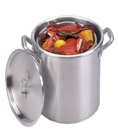 King Kooker KK32 32-Quart Aluminum Boiling Pot with Punched Basket King Kooker Aluminum Boiling Pot