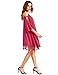 Milumia Women's Summer Cold Shoulder Crochet Lace Sleeve Loose Beach Dress Rose M