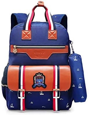 School Bag, Orthopedic Backpack School Bag for Girl Oxford Backpack Children School Bookbag Girl's School Bags Handbag 6 Colors Blue