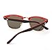 AEVOGUE Polarized Sunglasses Semi-Rimless Frame Brand Designer Classic AE0369 (Black&red&blue, 48)