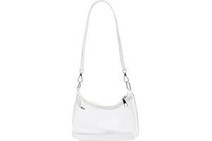 W WINTMING Clear PVC Transparent Handbag - Small Stadium Approved Bag for Concerts