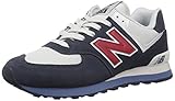 New Balance Men's 574S Sport Sneaker,Navy/Chili Pepper,10.5 D US