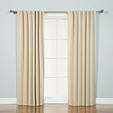 Best Home Fashion Thermal Insulated Blackout Curtains - Back Tab/ Rod Pocket - Beige - 52