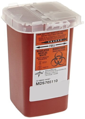 Sharps Container Biohazard Needle Disposal 1 Qt Size