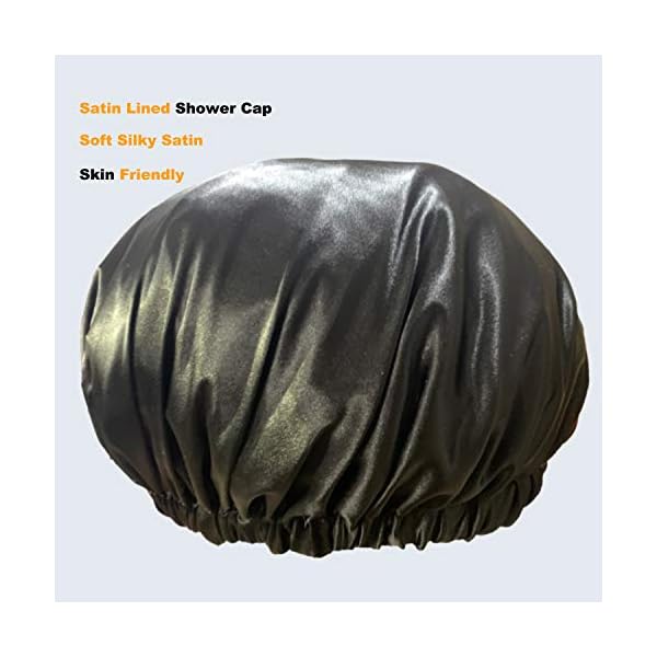 UWEIVV-Double-Layered-Shower-Caps-For-Women-Waterproof-Reusable-Breathable-Washable-Bathing-Hats-Designed-for-Large-Long-Hair-Women-with-Elastic-Band-Golden-Dots UWEIVV Double Layered Shower Caps For Women - Waterproof Reusable Breathable Washable Bathing Hats Designed for Large…