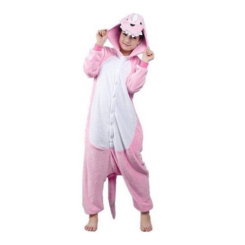 Unisex Onesies - TOOGOO(R)Women's Ladies Men's Adult Unisex Fleece Animal Onesies Novelty Pyjamas Nightwear Costumes Halloween,Pink Dinosaur S