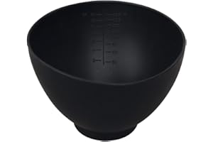 ForPro Professional Collection Silicone Mixing Bowl, Black, Flexible, Odorless, for Mixing Facials, Massage, Body & Other Products, 14 oz