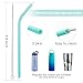 YIHONG Set of 8 Reusable Silicone Drinking Straws - Regular Size - 9.8 Inch Long -BPA Free - for 20oz and 30oz Tumblers- 4 Straight+4 Bent+2 Brushes+1 Pouch