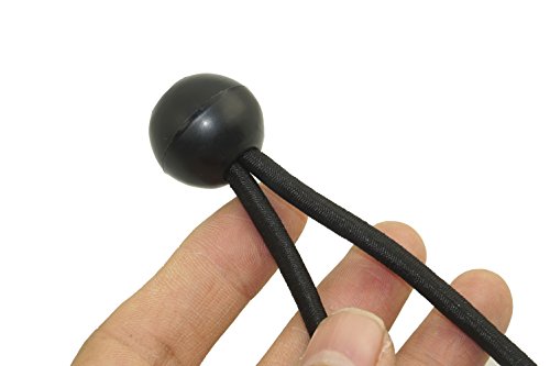 ï¼ˆPack of 4ï¼‰Ball Bungee, 6-Inch, Black, Windsock Attachment clip Windsock Hanging Kit For Telescopic Flag Poles