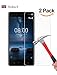 [ 2 Pack ] NEWELL For Nokia 8 Screen Protector [0.26mm, 2.5D] [Bubble-Free] [9H Hardness] [Easy Installation] [HD Clear] with Lifetime Replacement Warranty