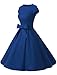 Dressystar DS1956 Women Vintage 1950s Retro Rockabilly Prom Dresses Cap-Sleeve S Royal Blue