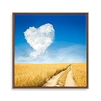 Framed Canvas Wall Art Charming Scenery Canvas Prints Home Artwork Decoration for Living Room,Bedroom - 16x16 inches