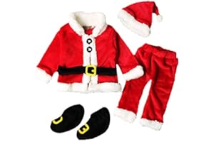 Twopumpkin My First Christmas Baby Girl Boy Outfit Santa Outfit Costume with Hat Cute Christmas Clothes