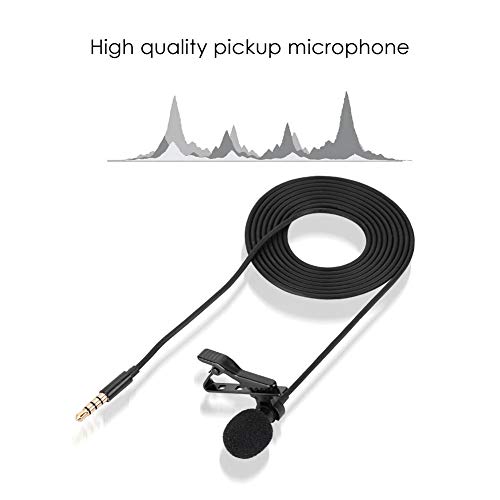 Micro cravate mains libres à clipser 3,5 mm à condensateur omnidirectionnel pour appareil photo reflex numérique iPhone Android Sangsung Sony PC ordinateur portable enregistreur