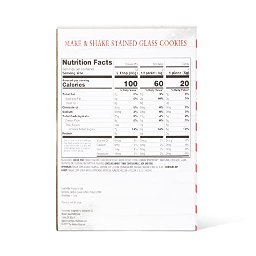 Thoughtfully Gifts, Sugar Cookie Baking Kit, Makes Stained Glass