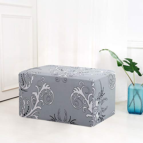 TIKAMI Ottoman Slipcovers Stretch Rectangle Folding Storage Covers for
