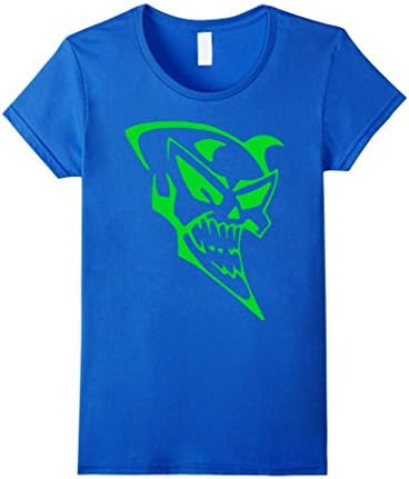 Womens Joker Skull T-shirt Small Royal Blue