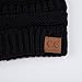 C.C Hatsandscarf Exclusives Unisex Ombre Ribbed Confetti Knit Beanie with POM (HAT-43) - One Size, Black