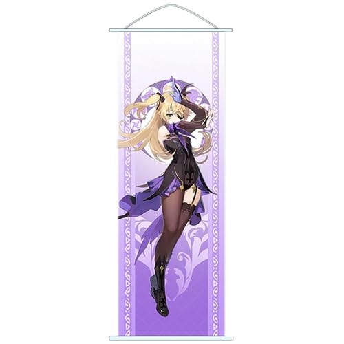 Flyshun Furina Wall Scroll Poster,Hanging Wall Art