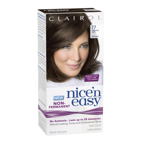 Clairol Nice N Easy Non Permanent Hair Color 77 Medium Ash Brown