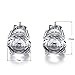 925 Sterling Silver Stud, Seven Colors Stud Earring Can Make You Enjoy The Selection (White Cz-7MM)