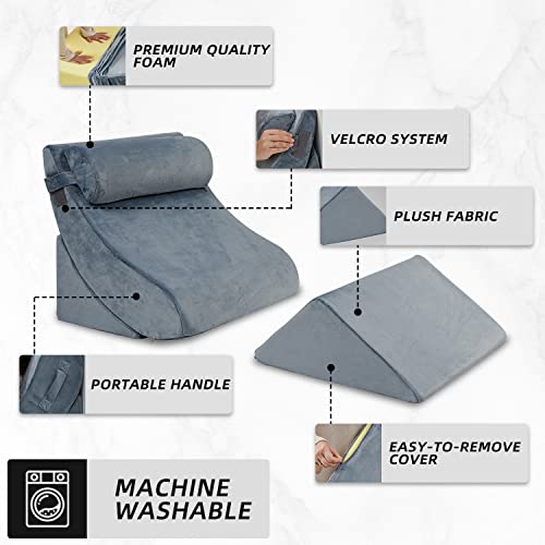 Axelrod Orthopedic Bed Wedge Pillow Set, Post Surgery Foam for Back