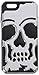 Asmyna Solid Skullcap Hybrid Protector Cover for iPhone 6 - Retail Packaging - Black/Silver Plating