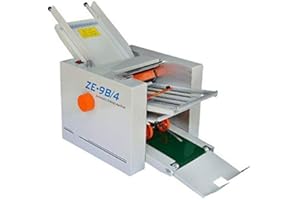 CGOLDENWALL Automatic Paper Folder ZE-9B/4 Folding Machine with 4 Folding Plates for Folding Documents Files Business Letters