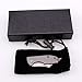 Samior DTK16 Mini Small Folding Pocket Little Bowie Knife 1.6 Inch Damascus Razor Sharp Nick Nail Cleaver Blade, Flat TC4 Titanium Frame Lock Handle, Small Compact EDC Keychain Gentlemen's Knives, 1oz