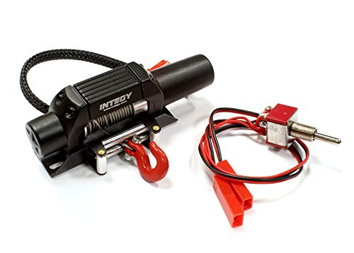 Integy RC Model Hop-ups C25452BLACK Billet Machined T5 Realistic High Torque Mega Winch for 1/10 Scale Rock Crawler