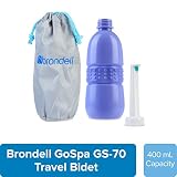 Brondell GoSpa Travel Bidet GS-70 Easy-to-use Portable Bidet with Convenient Nozzle Storage, Travel Bag, 400 ml Capacity, and Angled Nozzle Spray