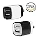 Wall Charger, 2 Pack tekSonic Universal Home Travel USB 1 Amp Wall Charger, AC Power Charging Adapter Plug for iPhone 6, 6 Plus, 5, 5s, 5c, iPad, iPod, Samsung S7, S6, S5, S4, S3, Note, Android