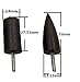 Aiskaer 10 Stlye Ebony Leather Burnisher, leather slicker Tool,electric polished head DIY leather tools