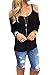 Dokotoo Womens Cold Open Shoulder Loose Knitted Sweater Top Blouse