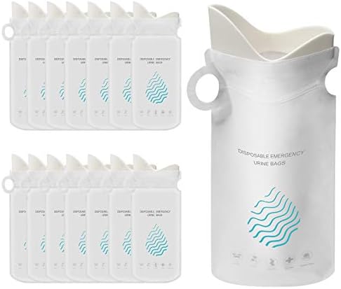 20 Pack (700 ML) Disposable Urinal Bags, Camping Pee Bags, Unisex Urine Bags Vomit Bags for Travel Urinal Toilet Traffic Jam Emergency Portable Toilet Bee Bag for Men Women Kids Children Patient 1 20 Pack (700 ML) Disposable Urinal Bags, Camping Pee Bags, Unisex Urine Bags Vomit Bags for Travel Urinal Toilet Traffic Jam Emergency Portable Toilet Bee Bag for Men Women Kids Children Patient