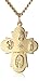 Men's 14k Gold-Filled 4-Way Medal Pendant Necklace with Gold Plated Stainless Steel, 24