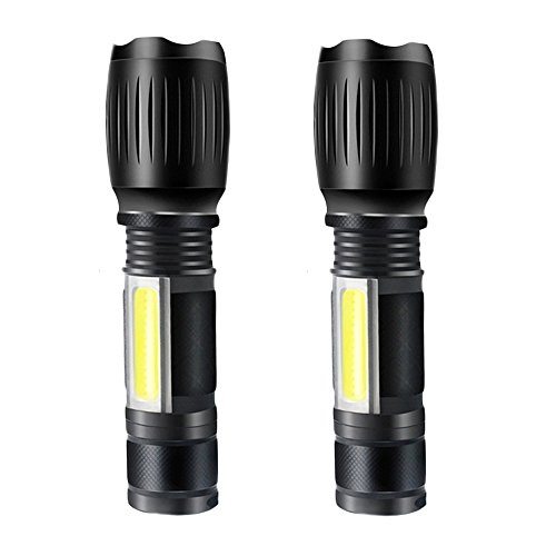2Pcs Tactical Elite Flashlight with COB LED Lantern Flash Light Zoom 6 Modes and Magnetic Base, Waterproof Taclight Pro Flashlight As seen on tv