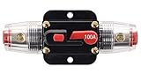 ANJOSHI 100A Auto Car Protection Stereo Switch Fuse Holders Inline Circuit Breaker Reset Fuse Inverter for Car Audio System Protection 12V-24V DC