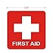 dealzEpic - First Aid Cross Sticker Sign - Self Adhesive Peel and Stick Vinyl 1st Aid Decal Symbol - 3.94x3.94 inches | Pack of 4 Pcs