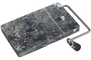 Radicaln Marble Cheese Slicer Handmade Black with Wire Cutter Marble Cutting Board Cheese Cutter for Block Cheese, Butter Cut
