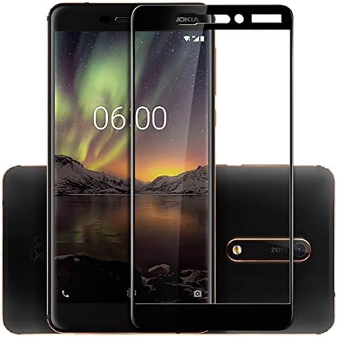 Tingtong Full Edge-to-Edge 5D Screen Protector for Nokia 6/6.1, 2018 (Black)