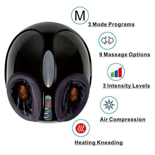 Foot Massager, Sotion Electric Shiatsu Foot Massage Machine with Heat Function, Adjustable Intensity, Air Pressure, Deep 3D Kneading Rolling Vibration Relieves for Plantar Fasciitis - Thumbnail 4