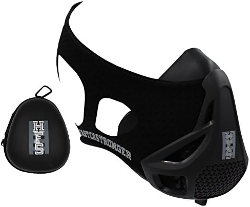 HFS Altitude Training Mask | Elevation simulation | Increase fitness + endurance for ALL SPORTS | Easy level control while wearing mask | Unique 2 strap design for added comfort &amp; nonslip | Carry case