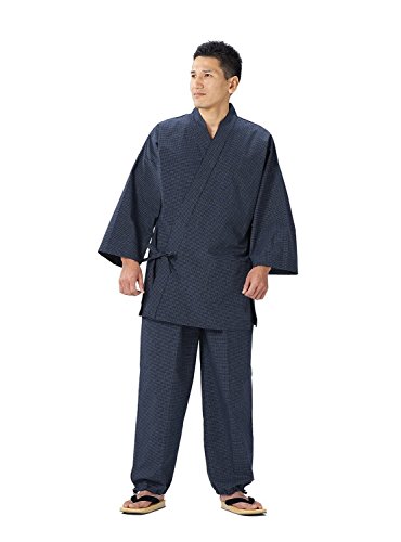 WATANOSATO Samue of Bunjin (Lattice Pattern) Japanese Clothes Size Men's