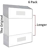 T'z Tagz The Original 6 Pack of Wall Mount 8.5 X 11 or 11 X 8.5 Clear Acrylic Sign Holders with Adhesive, No Drilling